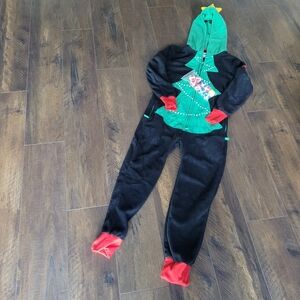 Men's Christmas Tree Toss Game Jumpsuit XS
